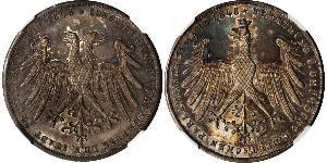 2 Gulden Free City of Frankfurt Silver 