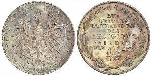 2 Gulden Free City of Frankfurt Silver 