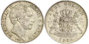 2 Gulden Kingdom of Bavaria (1806 - 1918) Silver Maximilian II of Bavaria (1811 - 1864)