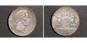2 Gulden Kingdom of Bavaria (1806 - 1918) Silver Ludwig I of Bavaria (1786 – 1868)