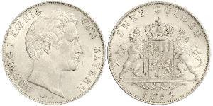 2 Gulden Kingdom of Bavaria (1806 - 1918) Silver Ludwig I of Bavaria (1786 – 1868)