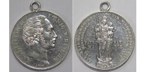 2 Gulden Kingdom of Bavaria (1806 - 1918) Silver Maximilian II of Bavaria (1811 - 1864)