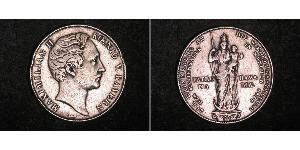 2 Gulden Kingdom of Bavaria (1806 - 1918) Silver Maximilian II of Bavaria (1811 - 1864)