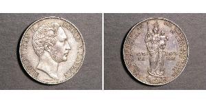 2 Gulden Kingdom of Bavaria (1806 - 1918) Silver Maximilian II of Bavaria (1811 - 1864)