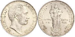 2 Gulden Kingdom of Bavaria (1806 - 1918) Silver Maximilian II of Bavaria (1811 - 1864)