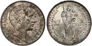 2 Gulden Kingdom of Bavaria (1806 - 1918) Silver Maximilian II of Bavaria (1811 - 1864)