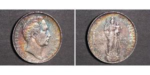 2 Gulden Kingdom of Bavaria (1806 - 1918) Silver Maximilian II of Bavaria (1811 - 1864)