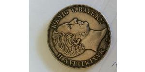 2 Gulden Kingdom of Bavaria (1806 - 1918) Silver Maximilian II of Bavaria (1811 - 1864)