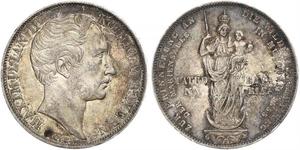 2 Gulden Kingdom of Bavaria (1806 - 1918) Silver Maximilian II of Bavaria (1811 - 1864)
