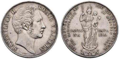 2 Gulden Kingdom of Bavaria (1806 - 1918) Silver Maximilian II of Bavaria (1811 - 1864)