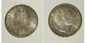 2 Gulden 巴伐利亞王國 (1806 - 1918) 銀 马克西米利安二世 (巴伐利亚国王)