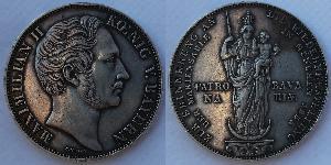 2 Gulden 巴伐利亞王國 (1806 - 1918) 銀 马克西米利安二世 (巴伐利亚国王)