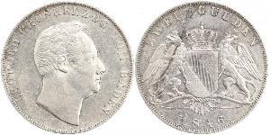 2 Gulden 巴登大公國 (1806 - 1918) 銀 利奥波德 (巴登)