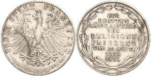 2 Gulden 法蘭克福自由市 銀 