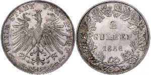 2 Gulden 法蘭克福自由市 銀 