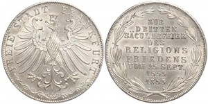 2 Gulden 法蘭克福自由市 銀 