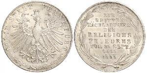 2 Gulden 法蘭克福自由市 銀 
