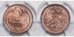 2 Heller Austria-Hungary (1867-1918) Bronze 