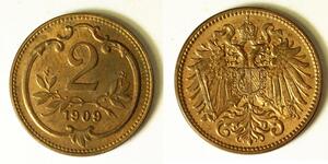 2 Heller Austria-Hungary (1867-1918) Bronze 