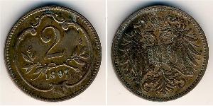2 Heller Österreich-Ungarn (1867-1918) Bronze 