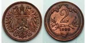 2 Heller Impero austro-ungarico (1867-1918) Bronzo 