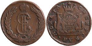 2 Kopeck 俄罗斯帝国 (1721 - 1917) 銅 叶卡捷琳娜二世 (1729-1796)