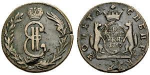 2 Kopeck 俄罗斯帝国 (1721 - 1917) 銅 叶卡捷琳娜二世 (1729-1796)