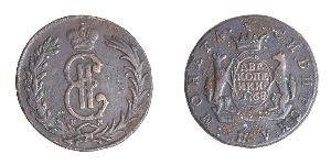 2 Kopeke Russisches Reich (1720-1917) Kupfer Katharina II (1729-1796)