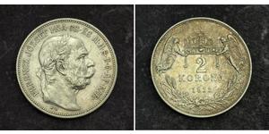 2 Korona Autriche-Hongrie (1867-1918) Argent Franz Joseph I (1830 - 1916)