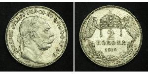 2 Korona Impero austro-ungarico (1867-1918) Argento Franz Joseph I (1830 - 1916)