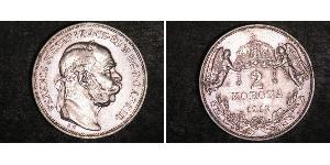 2 Korona Impero austro-ungarico (1867-1918) Argento Franz Joseph I (1830 - 1916)