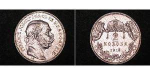 2 Korona Österreich-Ungarn (1867-1918) Silber Franz Joseph I (1830 - 1916)