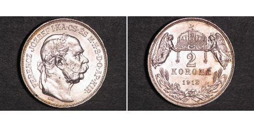 2 Korona Österreich-Ungarn (1867-1918) Silber Franz Joseph I (1830 - 1916)