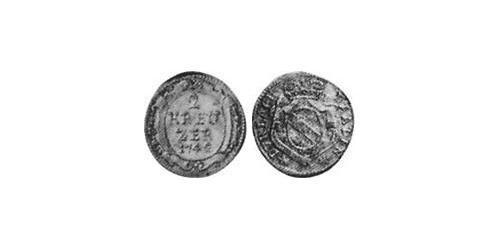2 Kreuzer Margraviato di Baden-Durlach (1535 - 1771) Argento 