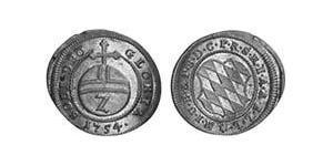 2 Kreuzer Electorate of Bavaria (1623 - 1806) Silver Maximilian III Joseph, Elector of Bavaria (1727 – 1777)