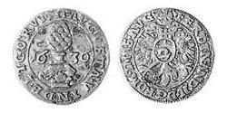 2 Kreuzer Imperial City of Augsburg (1276 - 1803) Silver Ferdinand II, Holy Roman Emperor  (1578 -1637)