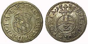 2 Kreuzer 德国 銀 Maximilian I, Elector of Bavaria (1573 – 1651)