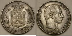 2 Krone Danemark Argent 
