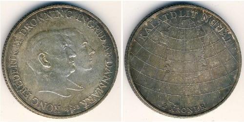 2 Krone Danemark Argent 