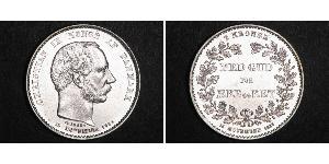 2 Krone Danimarca Argento Cristiano IX di Danimarca (1818-1906)