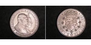 2 Krone Svezia Argento Oscar II di Svezia (1829-1907)