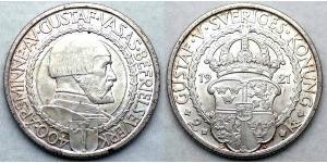 2 Krone Svezia Argento 