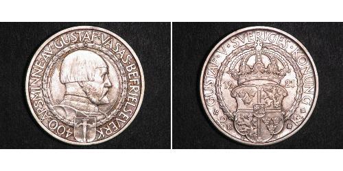 2 Krone Svezia Argento 