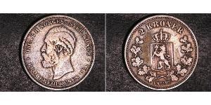 2 Krone United Kingdoms of Sweden and Norway (1814-1905) Argento Oscar II di Svezia (1829-1907)
