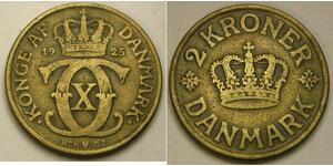 2 Krone Denmark Bronze/Aluminium 