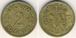 2 Krone Islande (1944 - ) Bronze/Aluminium 