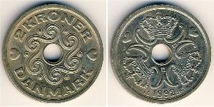 2 Krone Dänemark Kupfer/Nickel 