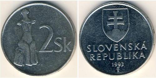 2 Krone Slovacchia Nichel 