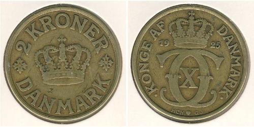 2 Krone Danimarca Ottone 