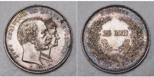 2 Krone Dinamarca Plata Christian IX de Dinamarca (1818-1906)